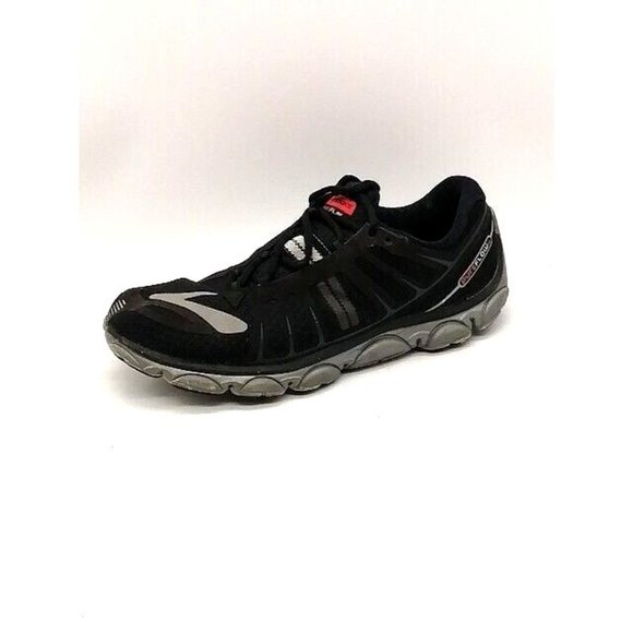 Brooks Womens Sneakers Pure Flow Black Gray Lace‎ Up Running Shoe Round Toe 9 - Picture 1 of 12